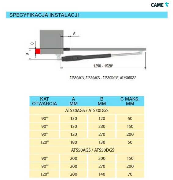 Came ATS SAFE ATOMO 24 V brama skrzydłowa do 3 m