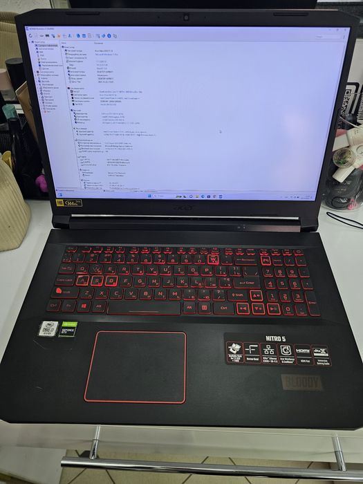 Ноутбук Acer AN517-52 17.3" (I7-10875H/1650Ti/32Gb/SSD512)