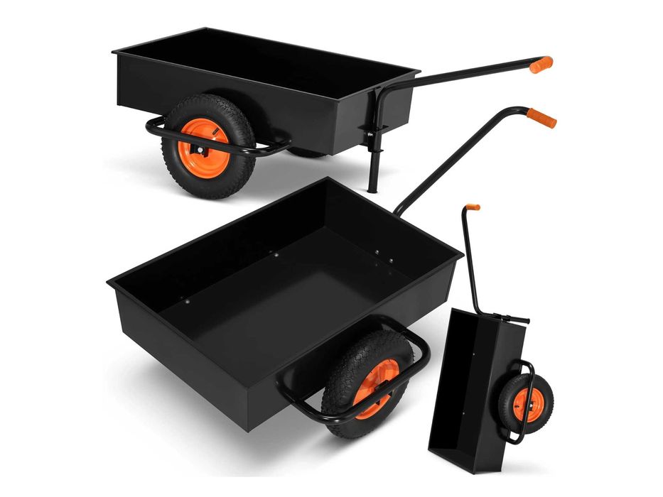 Wózek ogrodowy stalowy spawany HIGHER 180 L 390 kg Solidny Wyrzymały