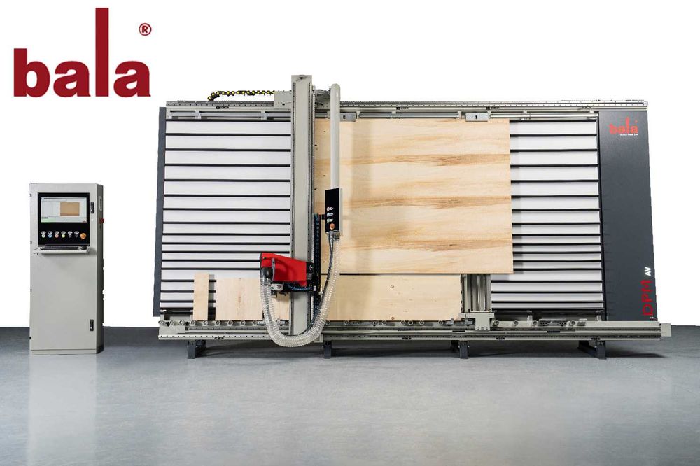 AUTOMATYCZNA Piła pionowa panelowa BALA DPM AV 2242 | Optymalizacja odpadu + podcinacz + chwytaki | OD RĘKI | Nie SCM FELDER HOMAG SCHELLING HOLZHERR