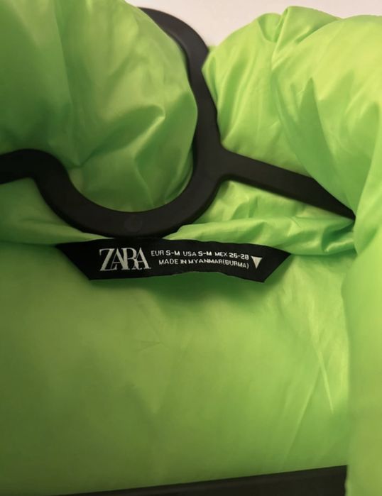 Colete zara curto verde