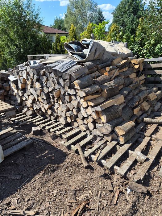 Drewno Opałowe Kominkowe Buk Grab Sezonowany Transport