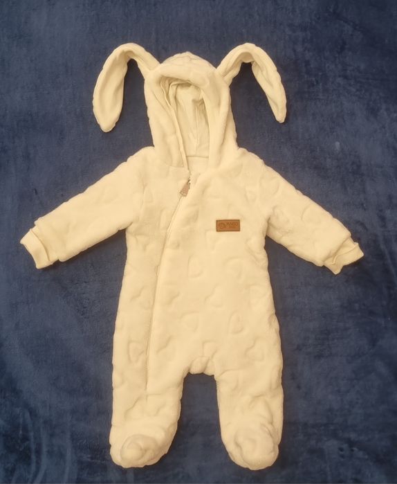 Комбінезон з вушками 62 білий Mario відмінної якості