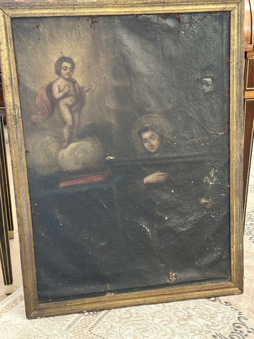 Quadro óleo sobre tela séc. XVIII