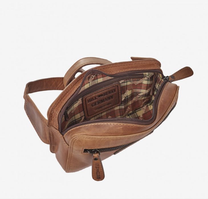 Шкіряна Сумка через плече Hill Burry 15095HB бананка слінг