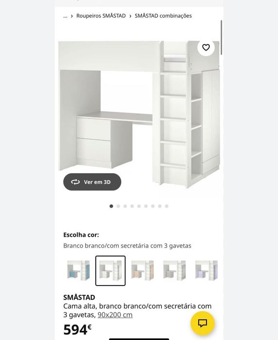 Beliche com secretária