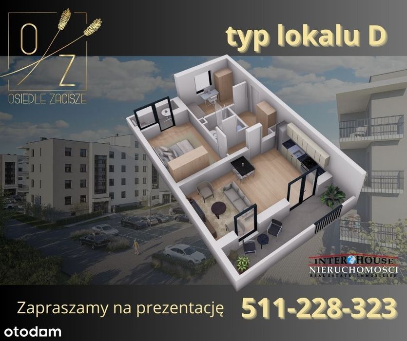 Nowe 2pok z oddzielną kuchnią, loggią oraz TARASEM na dachu (53,23 m2)