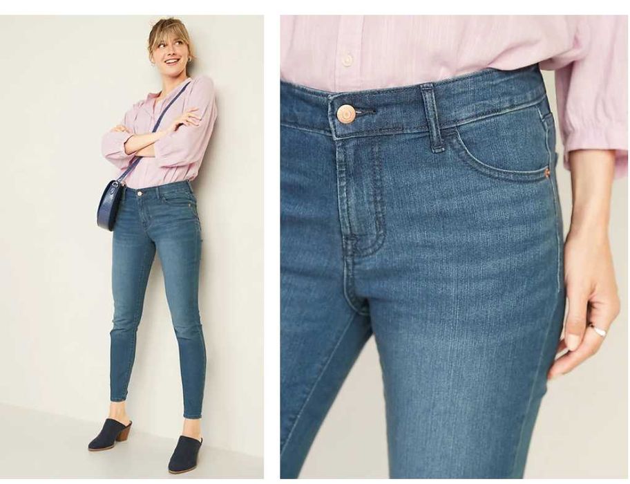 Скінні джинси облягаючі слім середня посадка вузькі стрейчові тягнутьс