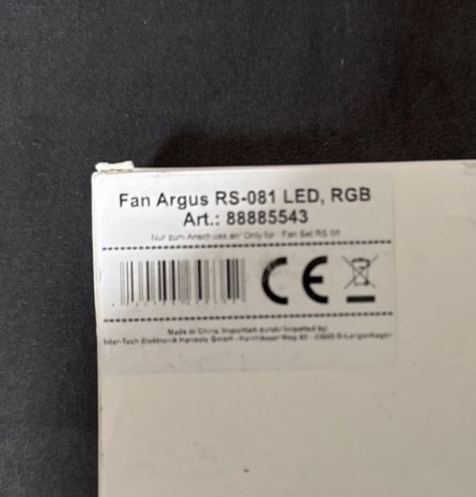 Wentylator do komputera Argus LED RGB NOWY