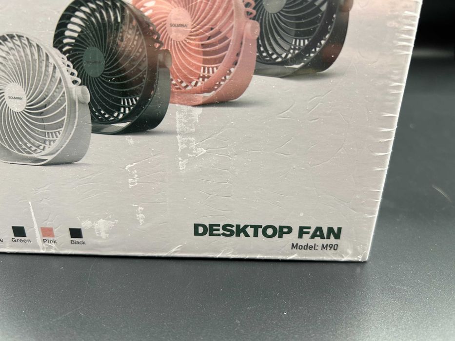 Biały bezprzewodowy wentylator biurkowy USB-C Cichy akumulator 2400mAh