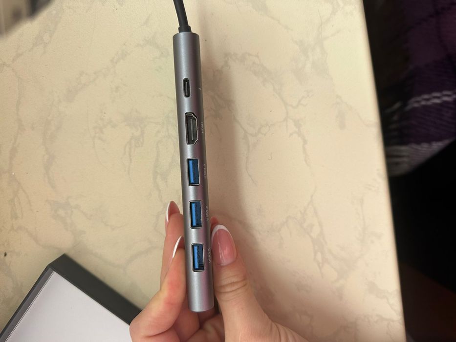 Хаб адаптер llano usb-c hub с преходник в подарок