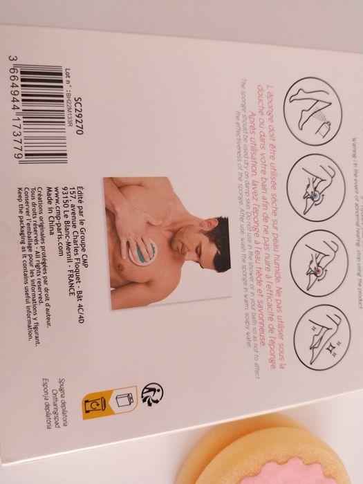 Esponja para depilação e esfoliação suave - NOVO