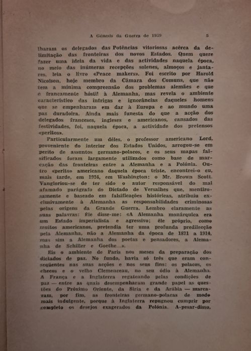 Livro "A Génesis da guerra de 1939" PORTES GRÁTIS