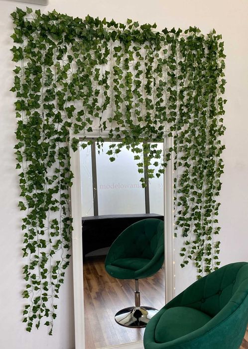 Sztuczny Bluszcz x24 Sztuki Na Balkon Girlanda Sztuczne Liście 50 M