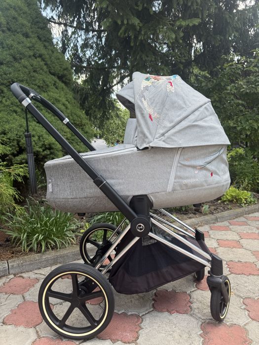 Коляска 2 в 1 Cybex Priam Koi шасі Chrome Black