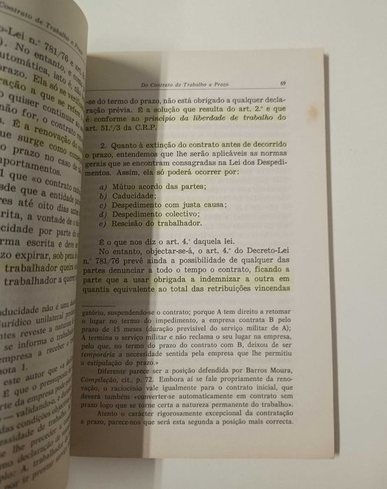 Do Contrato de Trabalho a prazo, de José João Abrantes