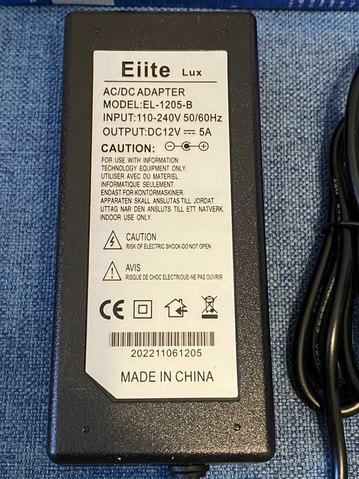 Зарядка для мониторов,Блок питания 12V 5A мощность 60 Вт 5.5*2.5 mm ...