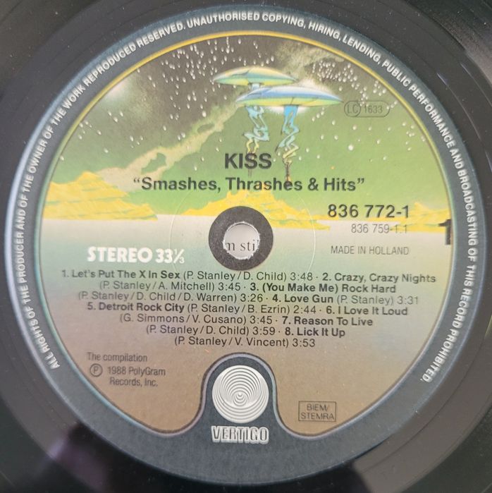 Kiss - Smashes, Thrashes & Hits LP 1988 Ger. EX !
