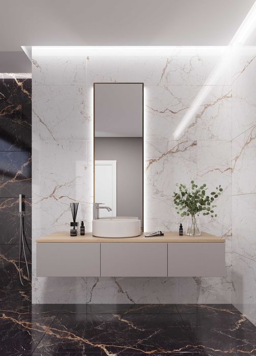 Płytki gresowe Georgia White 60×120 poler podłogowe ścienne–1. gatunek