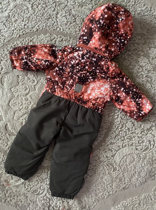 Зимовий дитячий суцільний термокомбінезон на дівчинку 86-104 Jie.Reimo
