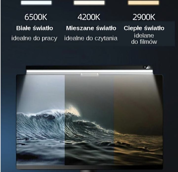!!Lampka biurkowa na monitor Z regulacją barwy PREMIUM!!