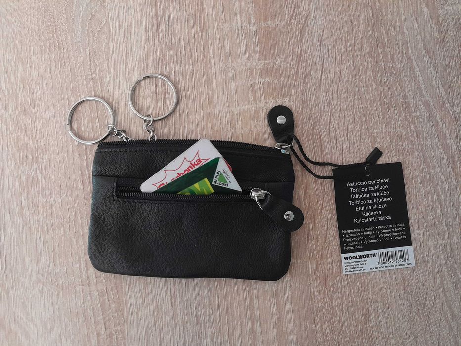 Praktyczne etui INFINITY - na klucze, karty-breloki. Skóra naturalna.
