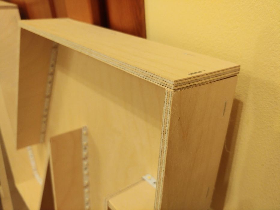 Litery dekoracje na salę weselną M&M, podświetlenie LED, M & M