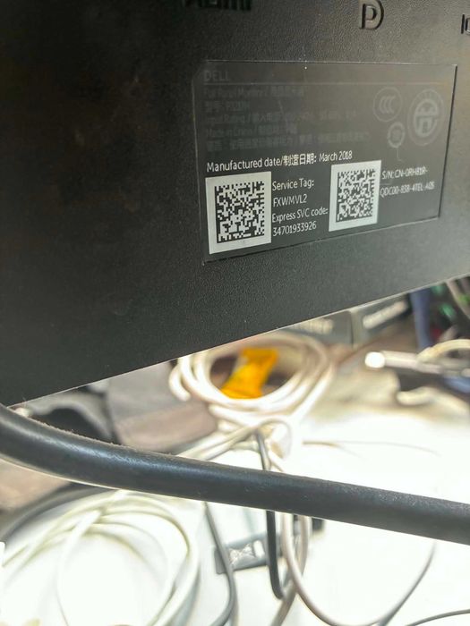 Monitor Dell P2217H 21,5" — Para peças/reparação (defeito no painel)