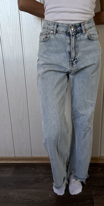 Голубые джинсы S женские Jeans джинси голубі