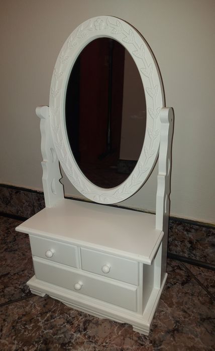 Mini Toaletka  z obrotowym, owalnym lustrem