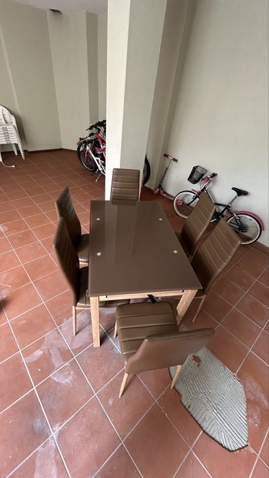 Mesa Extensível de vidro temperado