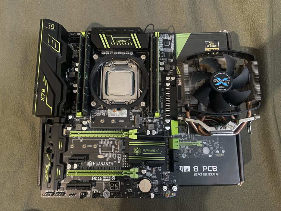 Комплект Huananzhi x79|Xeon E5 1650v2|Samsung 16Gb 1866 Ghz|Кулер