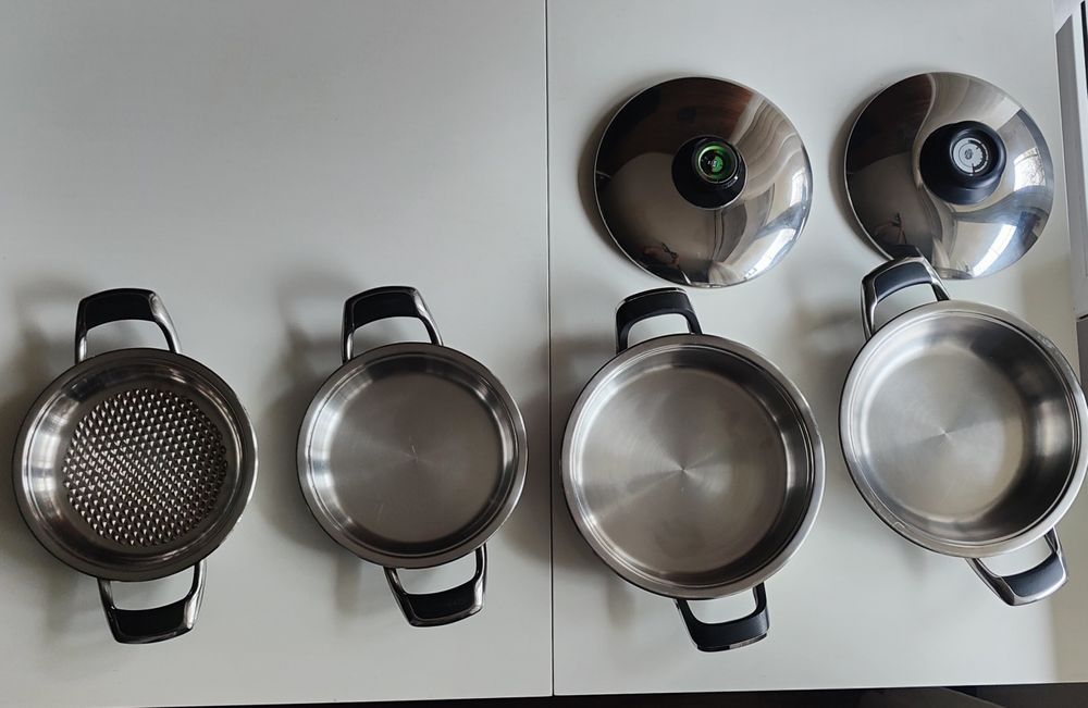 AMC zestaw garnków ,stal nierdzewna, indukcja ,komplet