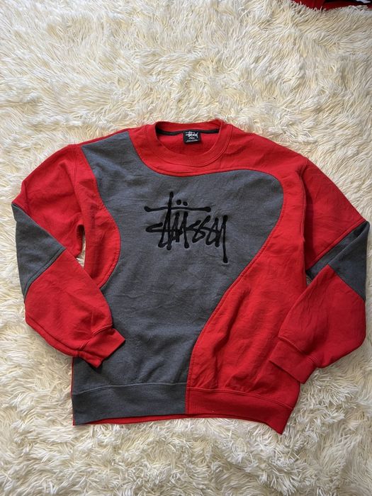 Camisola Stüssy Vermelha e Cinza