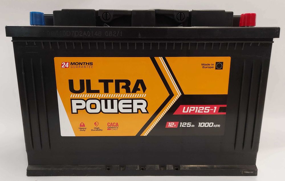 Akumulator UltraPower 12V 125Ah 1000A (Ukraina, Mocny, Odlewana Płyta)