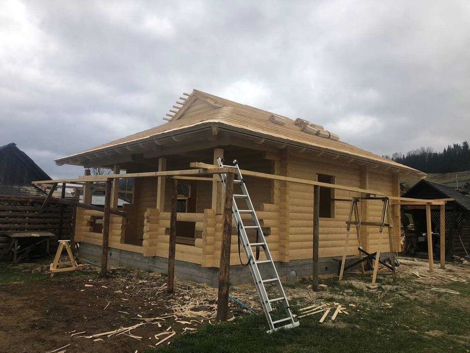 Будівництво каркасних будинків - Модерн / Скандинави / A-Frame, Дом з зруба