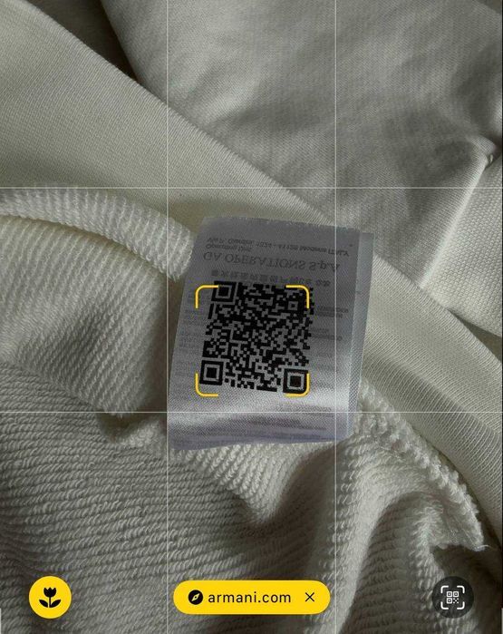 Чоловічий Світшот кофта  Armani армані White