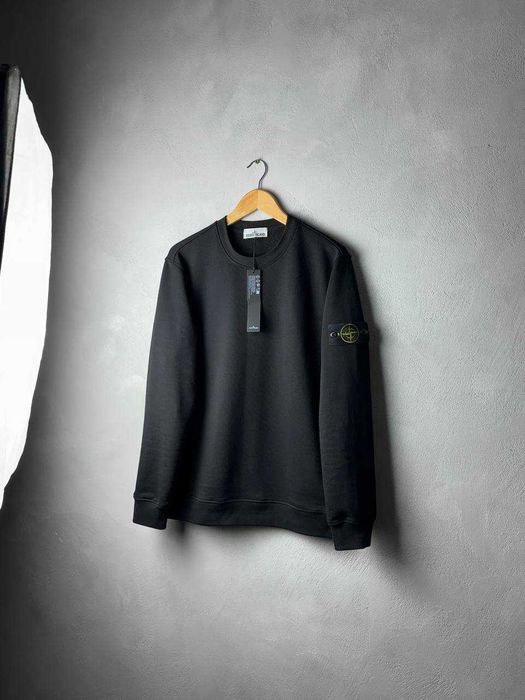 Черное Худи Стон Айленд - Кофта Stone Island Стоник - Свитшот