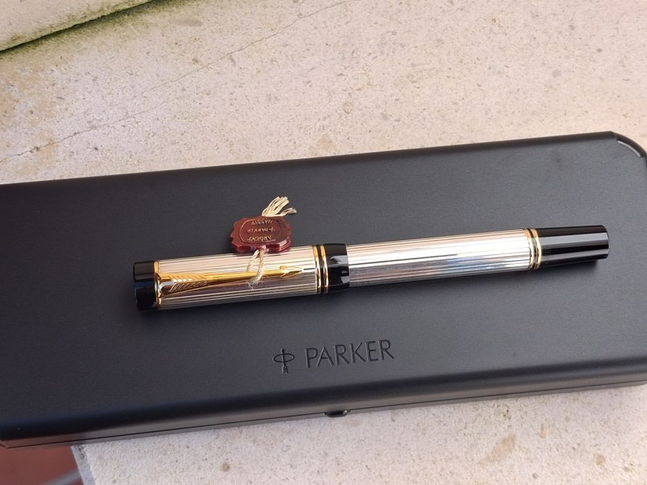 Parker Duofold Internacional Rollerball  prata 925