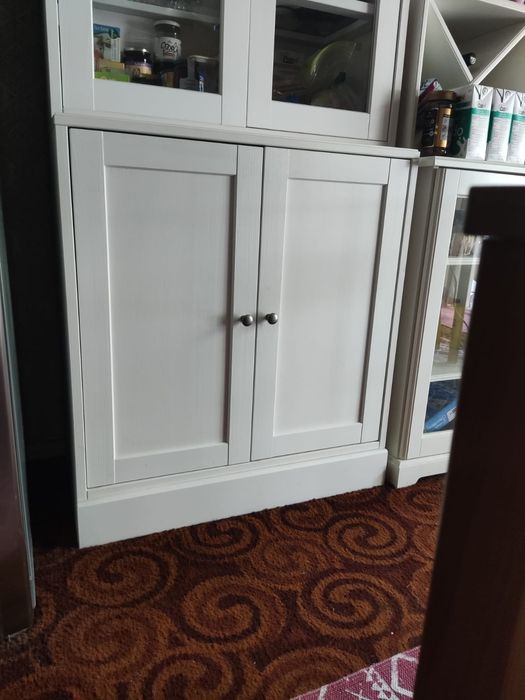 Armario de arrumação com portas de vidro