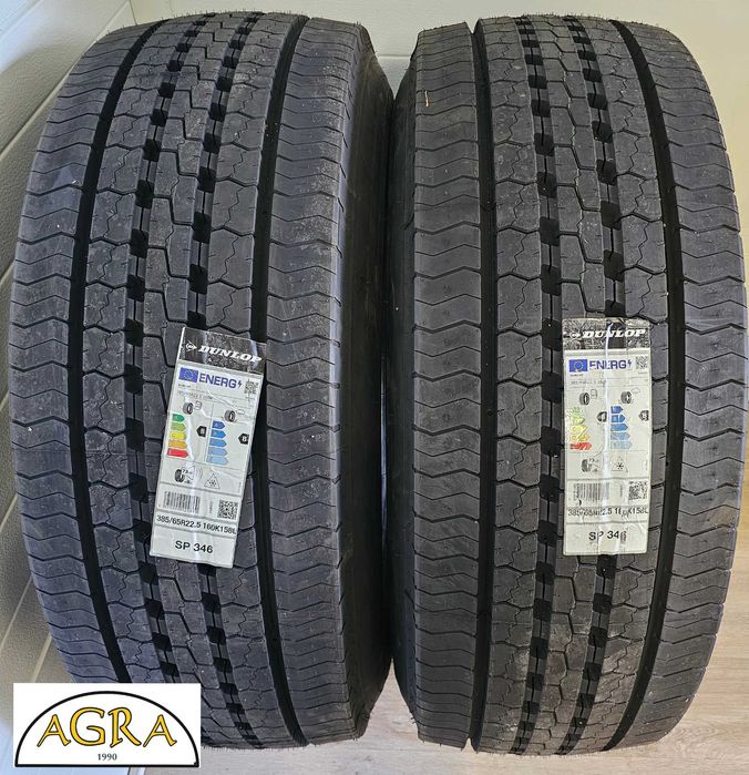 385/65r22.5 (1760netto) DUNLOP  SP346 opona przód prowadząca NOWA