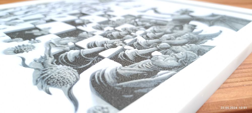 Obraz 3D: Szachowa Bitwa Anioła z Diabłem