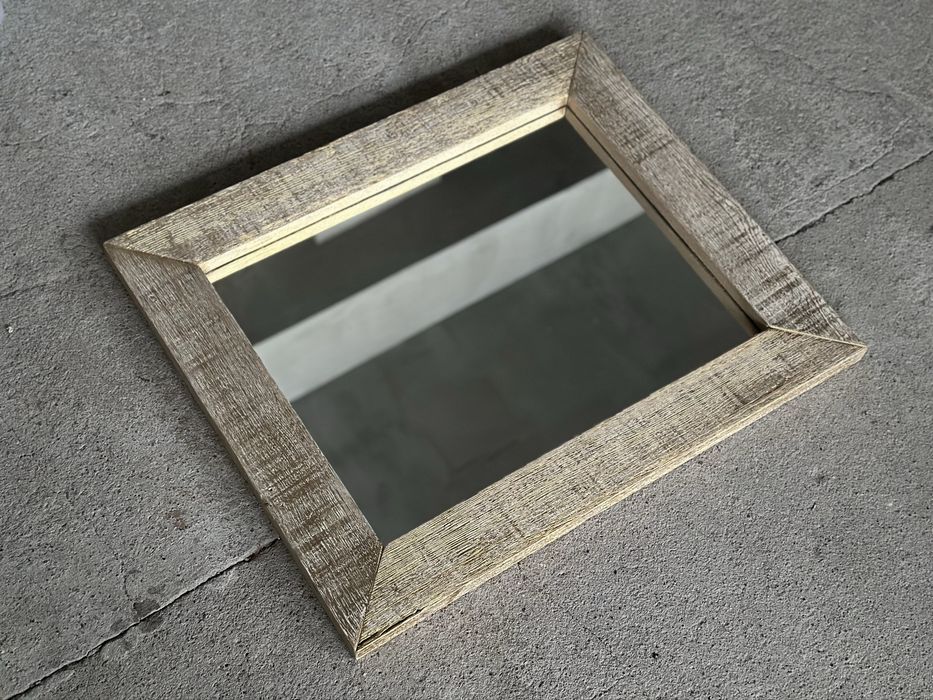 Lustro ze starego drewna Vintage Retro Okno 77x64 LOFT industrial PRL