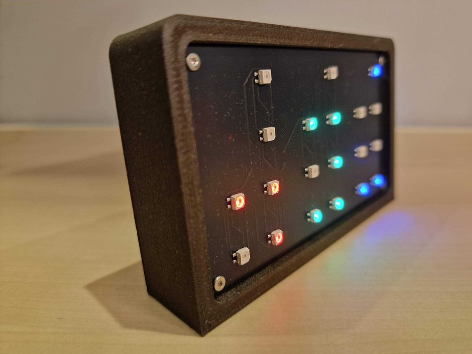 Zegar binarny v2 #diodyProgramowalne #binaryClock