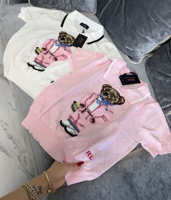 Поло футболка Ralph Lauren с мишкой