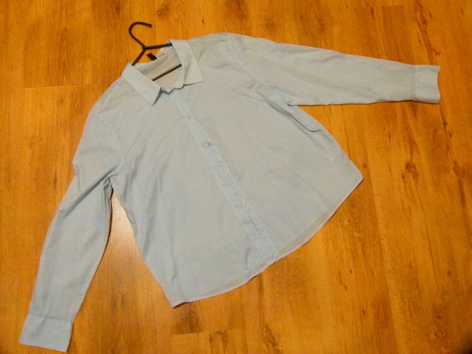 H&M koszula niebieska elegancka biurowa rozm 42/44 XL/2XL oversize