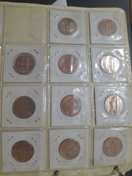 Coleção moedas de 1 escudo bronze