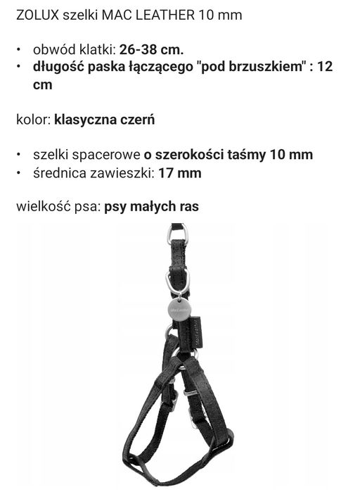 Szelki dla małego pieska