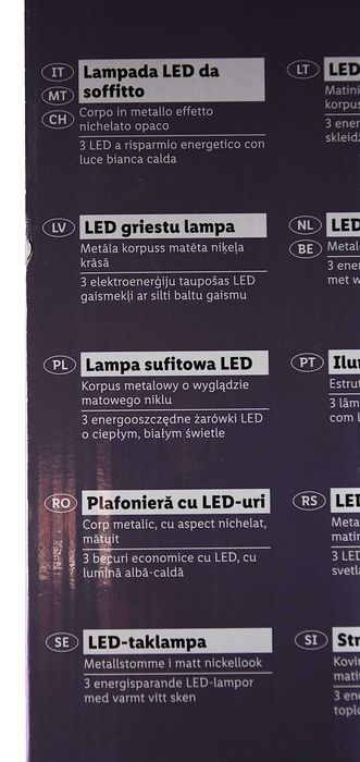 Lampa wisząca Livarno Home,3 punkty E14 LED,nikiel,nowoczesna,sufitowa