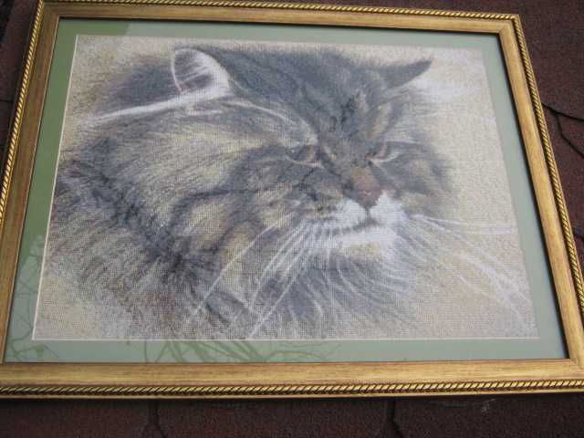 картина вышитая крестиком  *Милый друг*